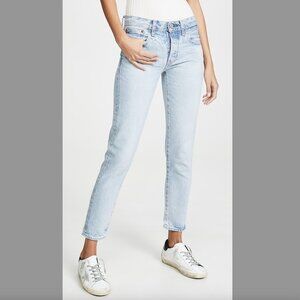 EUC MOUSSY Vintage Tapered Camilla Jeans Made In Japan In Light Blue 28 $325